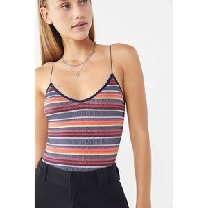 Out From Under Striped Seamless Bungee Body Suit